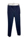 Elie Tahari Size 2 Navy Blue Polyester Mid Rise Zip Pocket Button Tapered Pants Navy Blue / 2