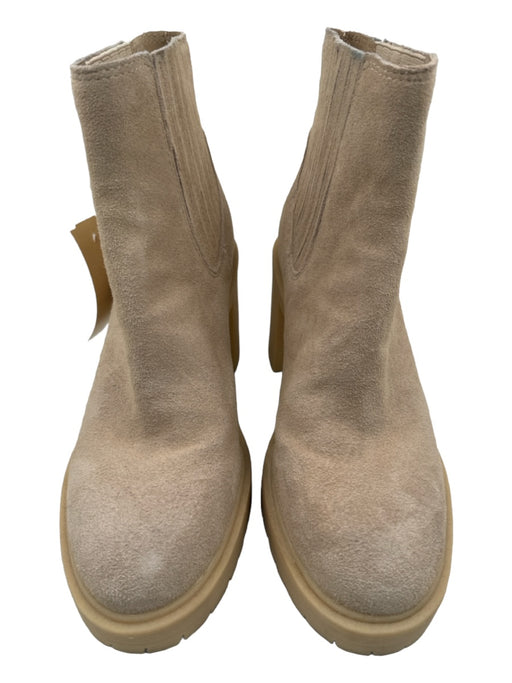 Dolce Vita Shoe Size 9.5 Beige Suede Heel Chelsea Lugsole Booties Beige / 9.5