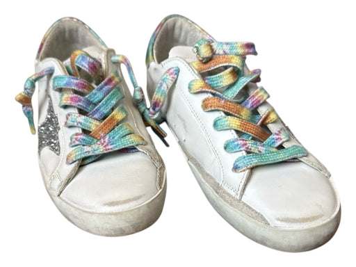 Golden Goose Shoe Size 35 White & Multi Leather Tie Dye Glitter Sneakers White & Multi / 35