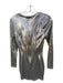 Superdown Size XS Silver Polyester Blend Long Sleeve Cowl Neck Metallic Dress Silver / XS