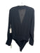 Good American Size XL Black Polyester Bodysuit Sheer Detail Top Black / XL