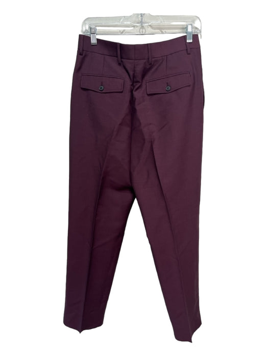 Valentino NWT Size 46 Plum Mohair Solid Zip Fly Men's Pants 46