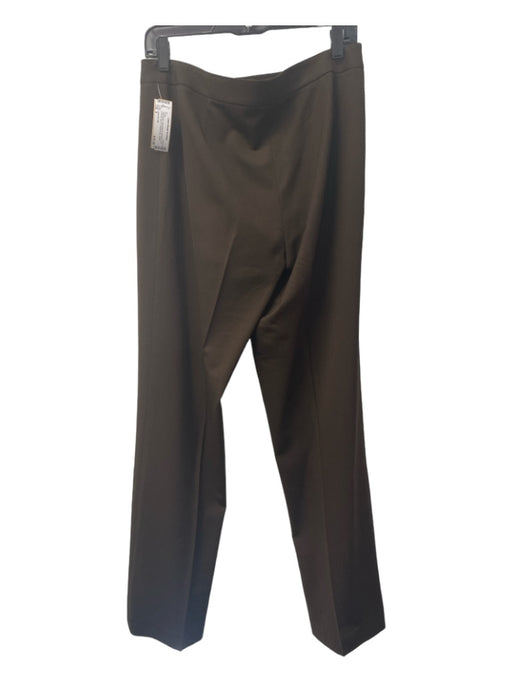 Lafayette 148 Size 8 Dark Brown Wool Blend Mid Rise No pockets Zip Fly Pants Dark Brown / 8