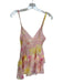 Loveshackfancy Size 00 Pink & Yellow Cotton & Silk Spaghetti Strap Ruffles Dress Pink & Yellow / 00