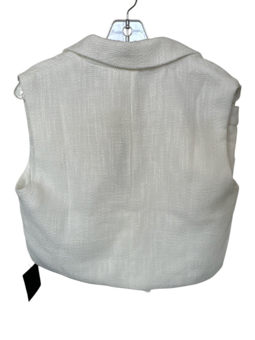 Lulus Size L White Shell Mini Sleeves Button up Short Set White / L