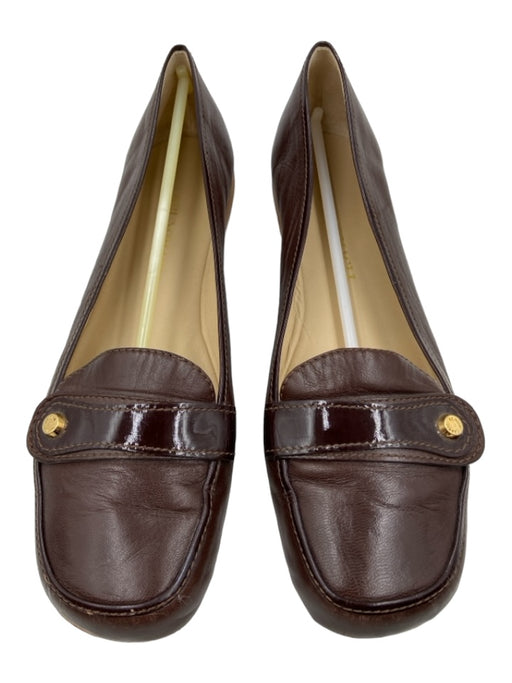 Bruno Magli Shoe Size 9 Brown Leather goldtone hardware Slip On Shoes Brown / 9
