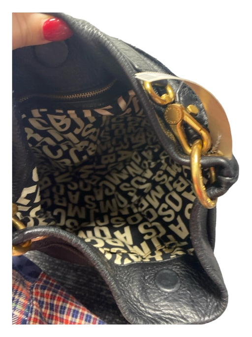 Marc By Marc Jacobs Black Leather Gold hardware Shoulder Strap Snap Closure Bag Black / S