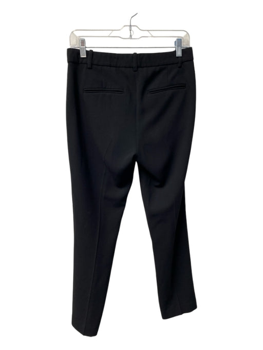 Theory Size 4 Black Polyester Blend Zip Fly Side Pockets Tapered Trouser Pants Black / 4