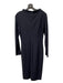 Emporio Armani Size 40 Black Viscose Blend Back Zip High Neck Body Con Dress Black / 40