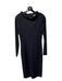 Emporio Armani Size 40 Black Viscose Blend Back Zip High Neck Body Con Dress Black / 40