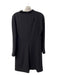 Theory Size 6 Black Polyester Round Neck Back Zip Long Sleeve A line Dress Black / 6