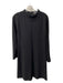 Theory Size 6 Black Polyester Round Neck Back Zip Long Sleeve A line Dress Black / 6