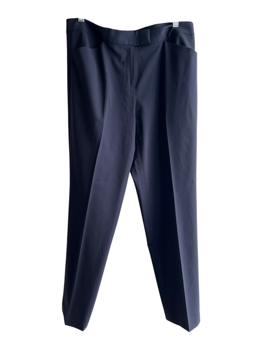 Lafayette 148 Size 6 Navy Virgin Wool Zip Fly Front Crease Front Pockets Pants Navy / 6