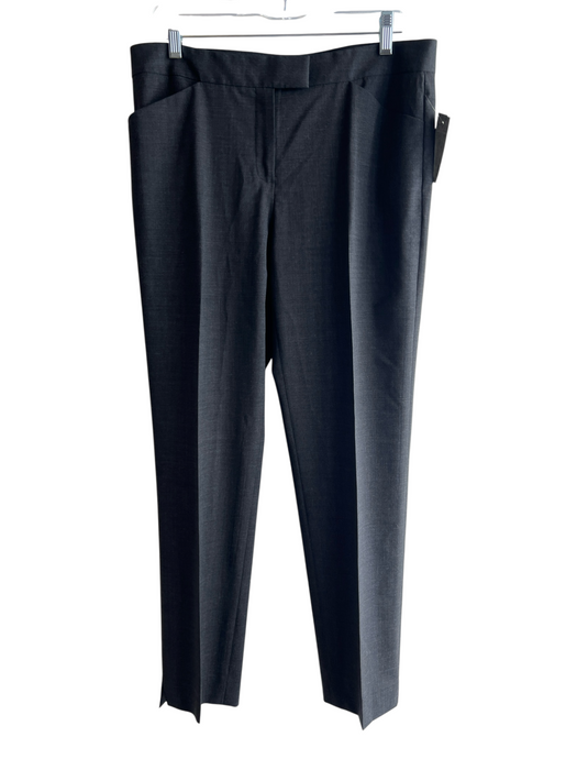 Lafayette 148 Size 6 Grey Virgin Wool Zip Fly Front Crease Front Pockets Pants Grey / 6