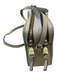 Tory Burch Gray Leather Gold hardware Zip Close Double pockets Crossbody Bag Gray / S