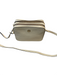 Tory Burch Gray Leather Gold hardware Zip Close Double pockets Crossbody Bag Gray / S