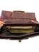 Stuart Weitzman Red & Black Leather Animal Print Gold Hardware Envelope Bag Red & Black / S