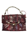 Stuart Weitzman Red & Black Leather Animal Print Gold Hardware Envelope Bag Red & Black / S