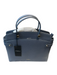 Furla Blue Leather Silver Hardware Zip Close Feet Crossbody Bag Blue / S