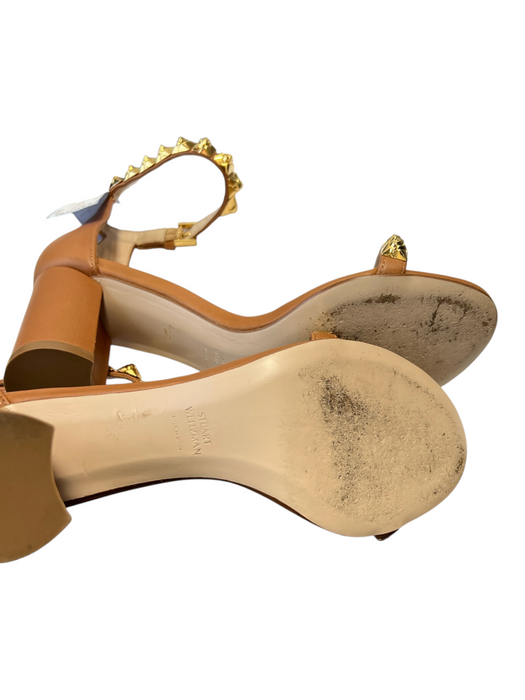 Stuart Weitzman Shoe Size 6.5 Brown Leather Gold hardware Ankle Strap Shoes Brown / 6.5