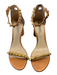Stuart Weitzman Shoe Size 6.5 Brown Leather Gold hardware Ankle Strap Shoes Brown / 6.5