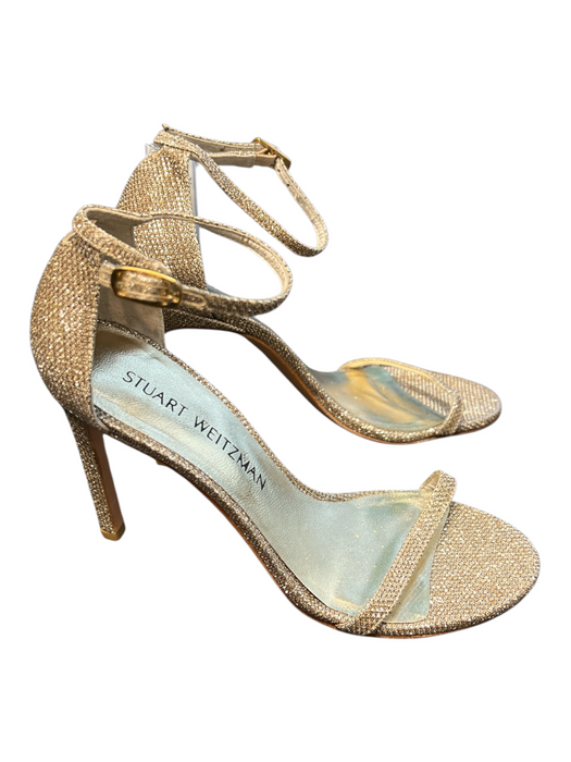 Stuart Weitzman Shoe Size 6.5 Champagne Manmade Material open toe Stiletto Shoes Champagne / 6.5