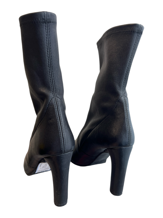 Stuart Weitzman Shoe Size 6 Black Leather Heel Pointed Toe above ankle Booties Black / 6