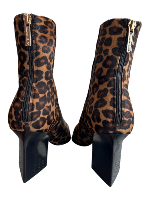 Tamara Mellon Shoe Size 37 Brown & Black Calf hair Animal Print Back Zip Booties Brown & Black / 37
