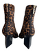 Tamara Mellon Shoe Size 37 Brown & Black Calf hair Animal Print Back Zip Booties Brown & Black / 37