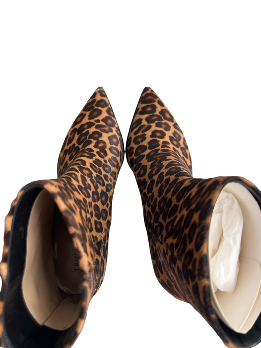 Tamara Mellon Shoe Size 37 Brown & Black Calf hair Animal Print Back Zip Booties Brown & Black / 37