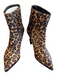 Tamara Mellon Shoe Size 37 Brown & Black Calf hair Animal Print Back Zip Booties Brown & Black / 37