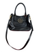 Tory Burch Black Goldtone Hardware Double Handle Logo Snap Closure Bag Black / Large