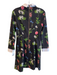 Ted Baker Size 1 Black & Multi Polyester Blend Collared Floral Long Sleeve Dress Black & Multi / 1