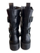 Tamara Mellon Shoe Size 37 Black Leather Moto Side Zip Lug Sole Boots Black / 37