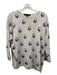 Skull Cashmere Size M Gray & Black Linen Skull Boat Neck 3/4 Sleeve Top Gray & Black / M