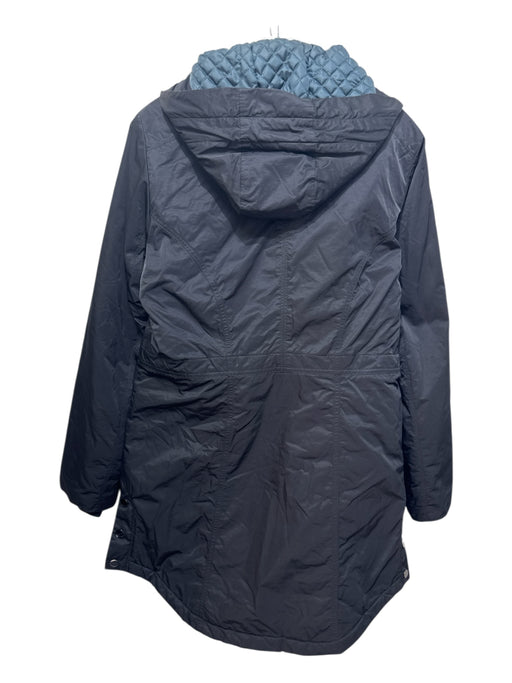 Athleta Size S Black & Blue Nylon Long Sleeve Hood Zip Up Coat Black & Blue / S