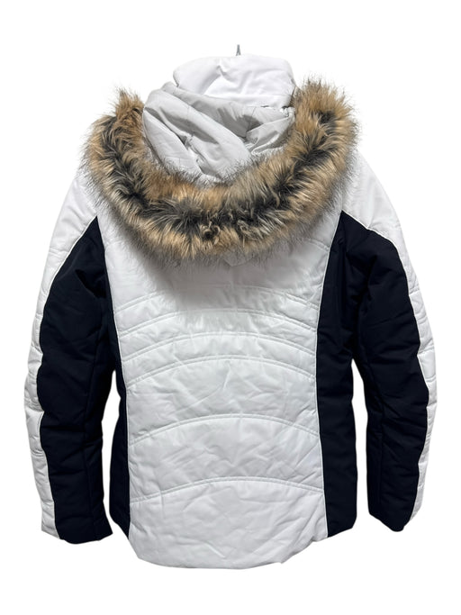 Obermeyer Size 10 White Long Sleeve Zip Up Fur trim Puffer Coat White / 10