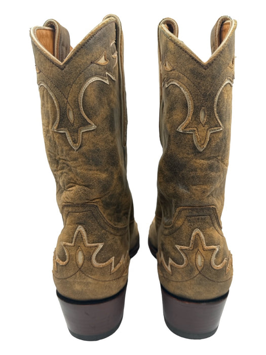 Old Gringo Shoe Size 9 Brown Print Leather Pointed Toe Calf High Western Boots Brown Print / 9