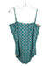 J Crew Size XXL Green White Blue Polyamide Blend Spaghetti Strap Floral Swimsuit Green White Blue / XXL