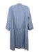 Tuckernuck Size XL Blue & White Polyester Striped Half Button 3/4 Sleeve Dress Blue & White / XL