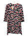 Ted Baker Size 3 Mauve, Black, White Polyester Cranes Key hole Shift Dress Mauve, Black, White / 3