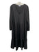 Lost & Wander Size S Black Polyester Ribbed Long Balloon Sleeve V Neck Dress Black / S