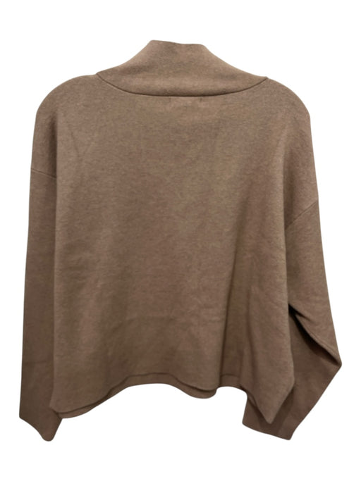 Quince Size L Tan Brown Viscose Blend Long Sleeve Turtleneck Sweater Tan Brown / L