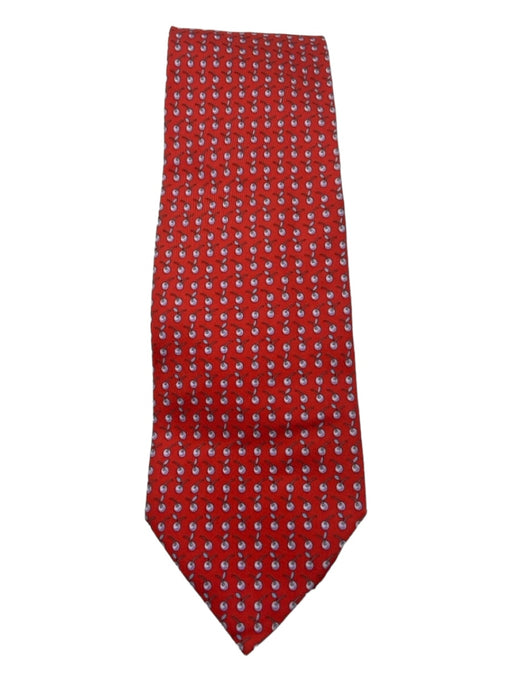 Ferragamo Red Silk Cherry Men's Ties