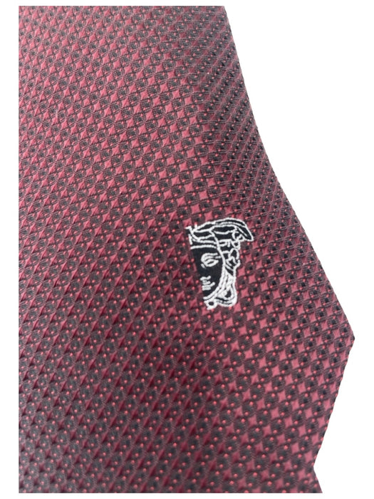 Versace Red & Navy Silk Abstract Men's Ties