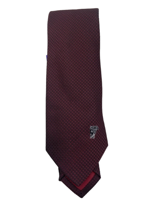 Versace Red & Navy Silk Abstract Men's Ties