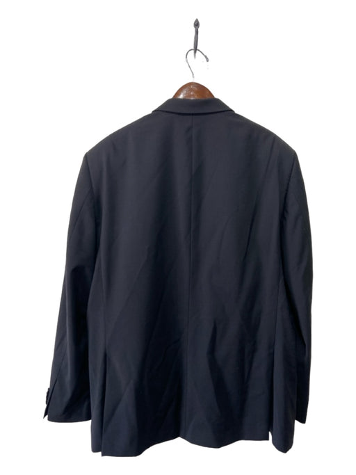 John Varvatos Black Wool Solid 2 Button Men's Suit Est 46