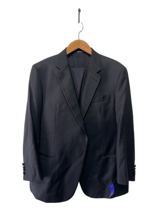 Emporio Armani Black Wool Solid One Button Men's Suit 60