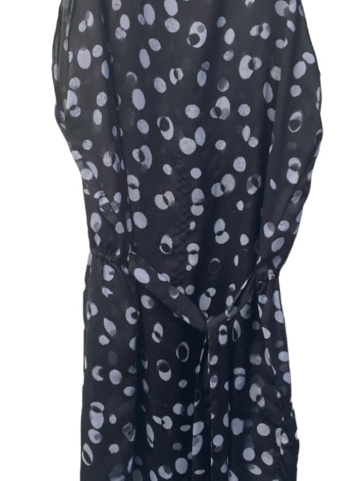Vince Size S Black & Gray Polyester Round Neck Sleeveless Flowy Lined Dress Black & Gray / S