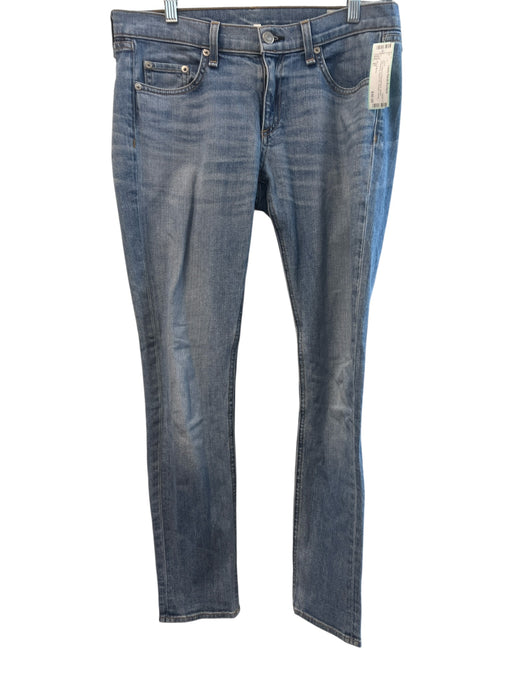 Rag & Bone Size 27 Blue Cotton & Polyurethane Denim Whiskering Zipper Fly Jeans Blue / 27